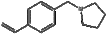  1-(4-乙烯基苄基)吡咯烷  1-(4-vinylbenzyl)pyrrolidine